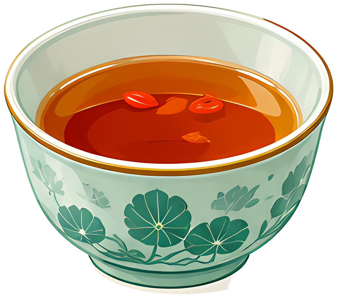 tea bowl green tea lotus leaf pattern red goji berries ceramic cup Beverages food