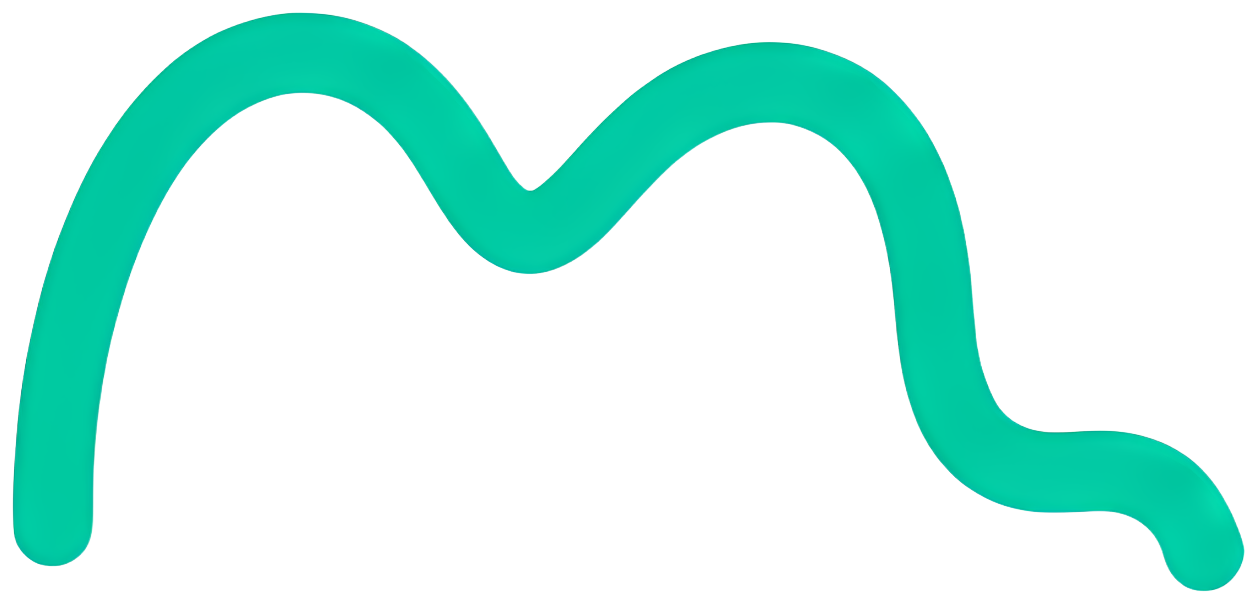 wavy line teal green curved line abstract shape hand-drawn style colorful lines line