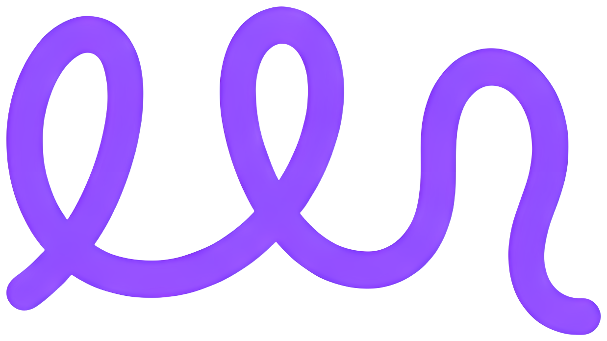 purple wavy line hand-drawn style curves abstract shape colorful lines line