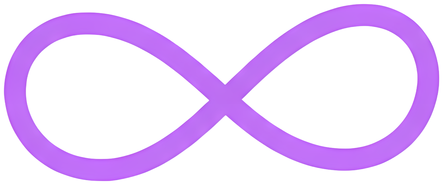 infinity symbol purple mathematical symbol cycle eternity colorful lines line