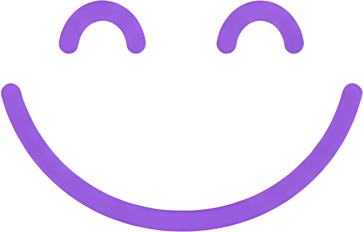 smile happy purple simple drawing expression Expressions & Gestures Character colorful lines shapes cute