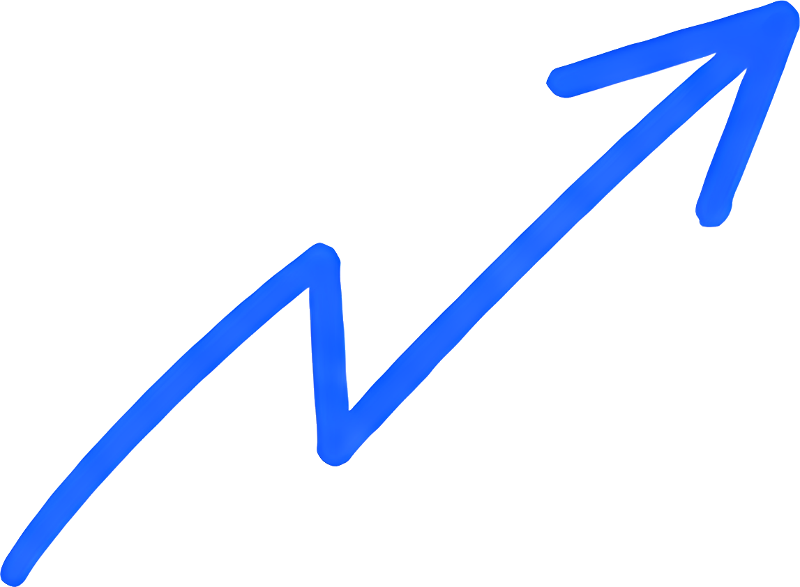 upward trend growth arrow blue line chart symbol positive development