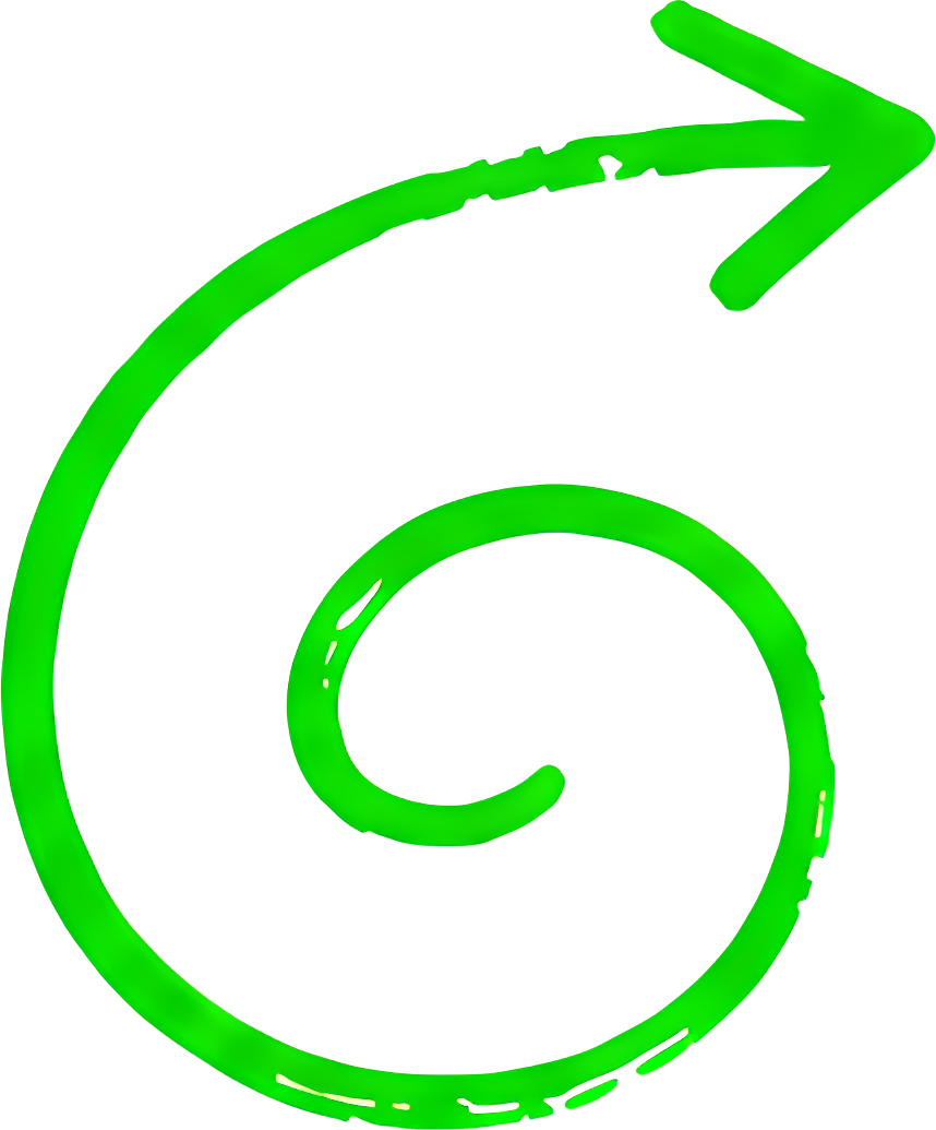 spiral arrow green dynamic symbol Art & Design