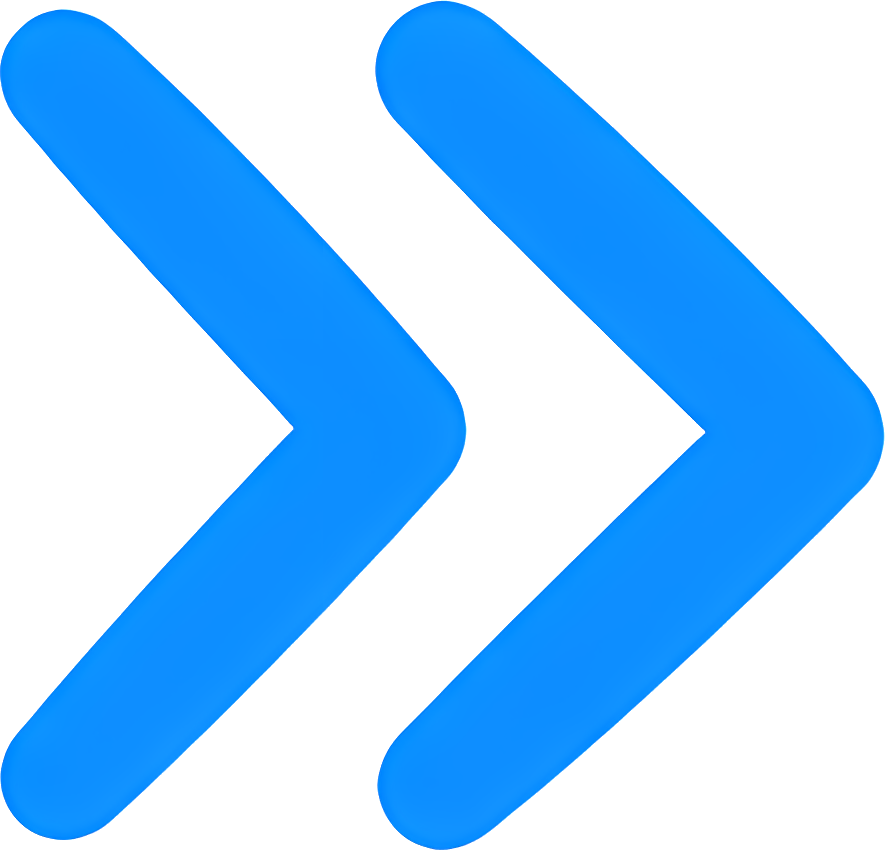 blue arrow double arrow rightward icon Art & Design