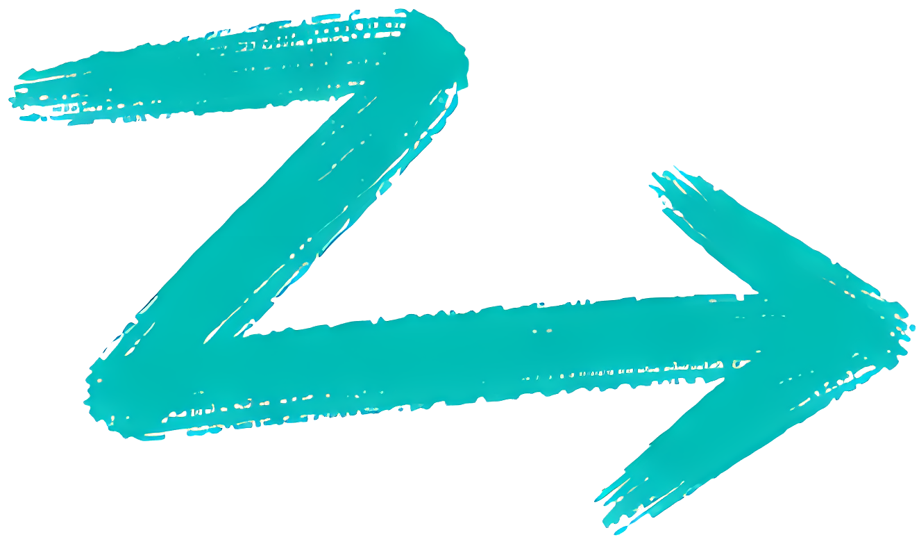 arrow cyan hand-drawn wavy line pointing right Art & Design Handcrafted Patterns Patterns