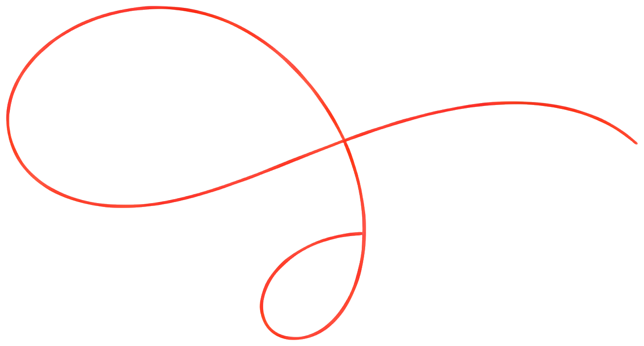 red line abstract curve handwritten style artistic signature fluid stroke