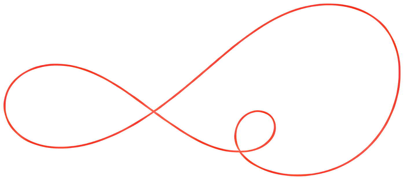 infinity symbol mathematical symbol continuous curve red line hand-drawn style