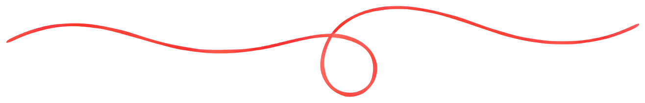 red line wavy line loop knot hand-drawn style minimalist graphic lines curves