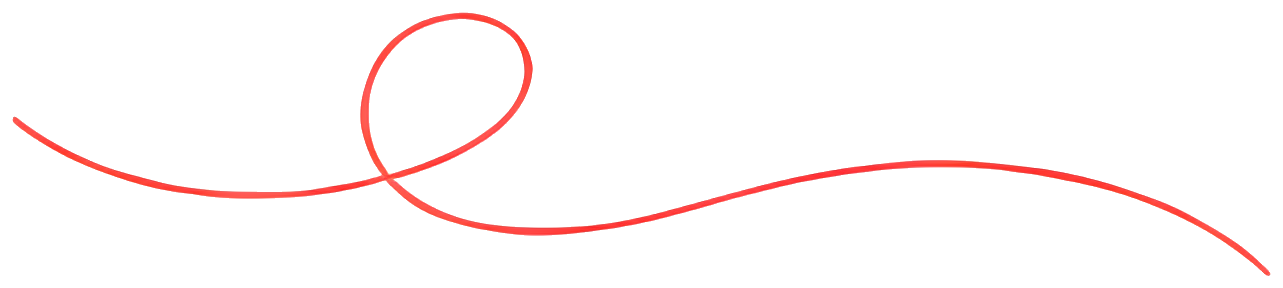 red line handwritten style flowing curve decorative stroke minimalist design lines curves