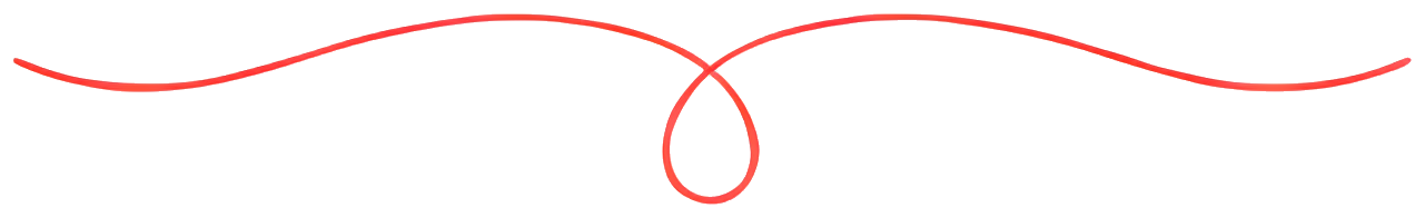 red line wavy shape central loop decorative motif hand-drawn style lines curves