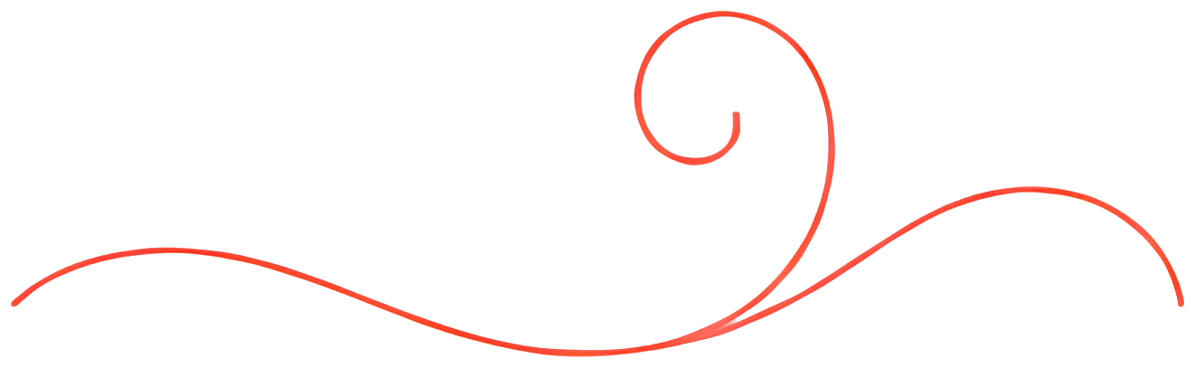 red line curved ornament wavy design minimalist style artistic border