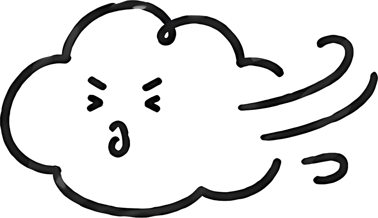 cloud angry frustrated cartoon anthropomorphic Emotions & Atmosphere Character cute hand-drawn weather