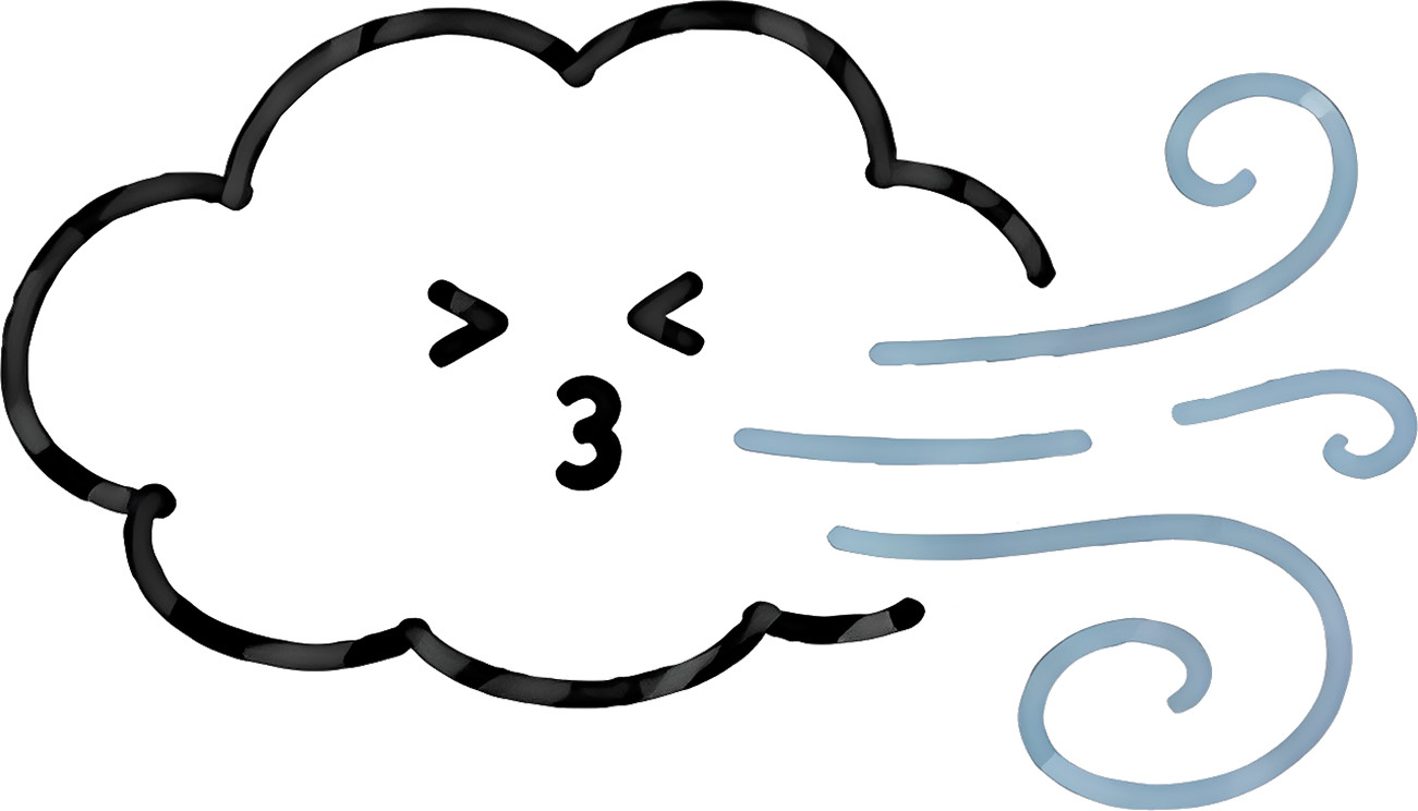 cloud expression cute wind cartoon weather hand-drawn