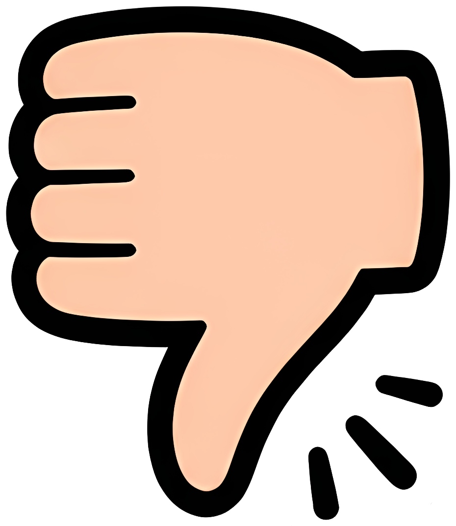 thumbs down disapproval rejection negation dislike hand