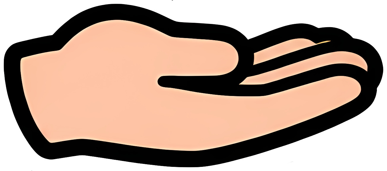 palm open gesture help acceptance hand