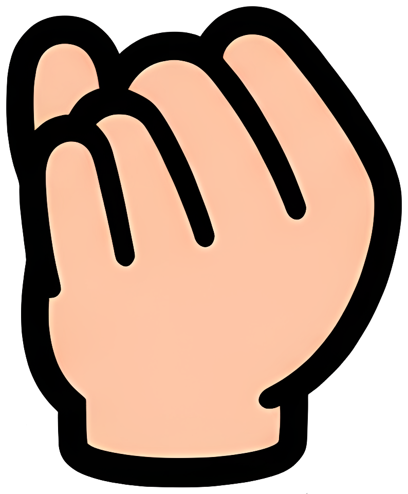 fist gesture clenched hand hand cartoon Expressions & Gestures Character