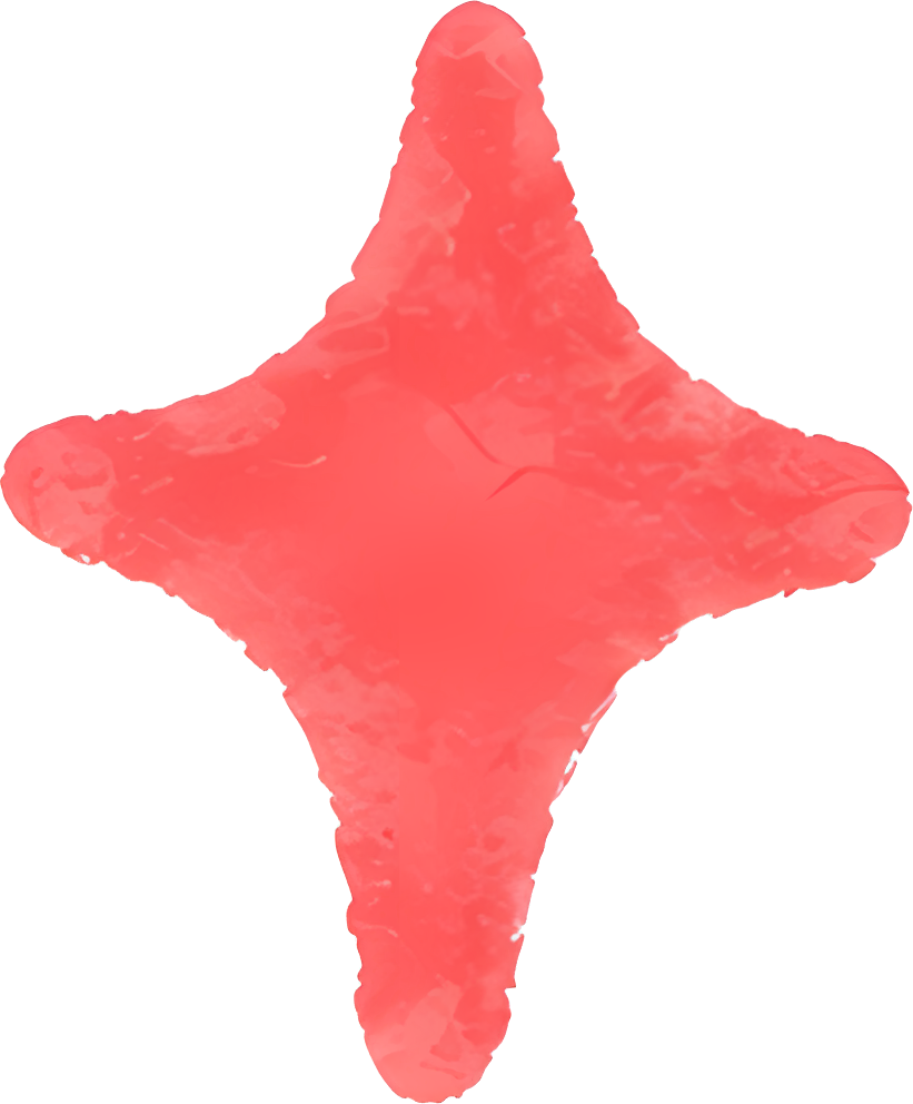 red star quadrilateral star hand-drawn style watercolor effect Geometric Patterns Patterns watercolor cute