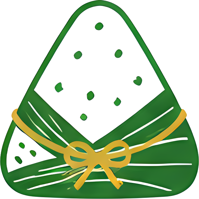 zongzi Dragon Boat Festival glutinous rice bamboo leaf tying string Chinese Traditional Festivals Festivals Minimalist illustration flat design