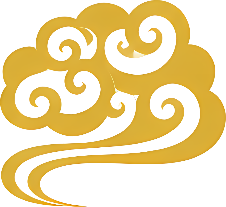 auspicious cloud scroll cloud traditional pattern golden decorative motif Spring Festival Chinese Traditional Festivals Festivals Ethnic Cultural Patterns Patterns retro icon Minimalist Dragon Boat Festival illustration flat design