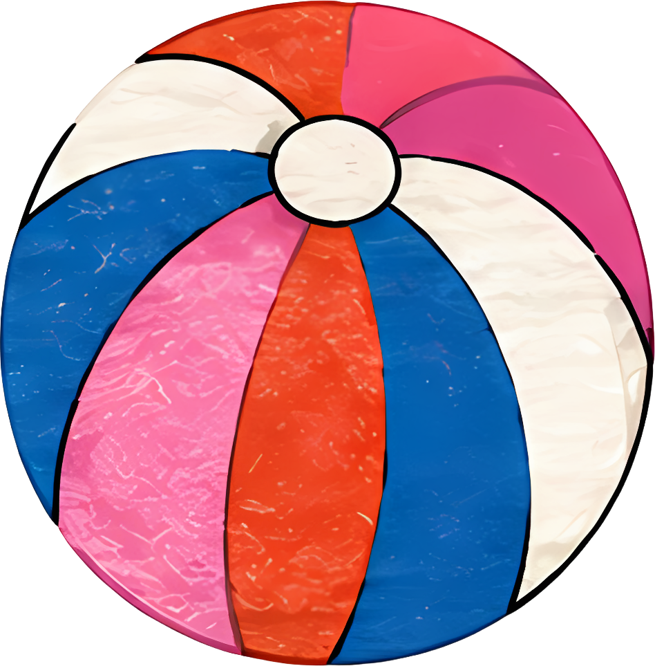 beach ball colorful striped toy summer Geometric Patterns Patterns solar term Festivals swimming pool swimming fitness exercise water playing in water illustration