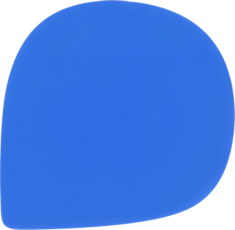 blue abstract shape simple rounded icon graphics