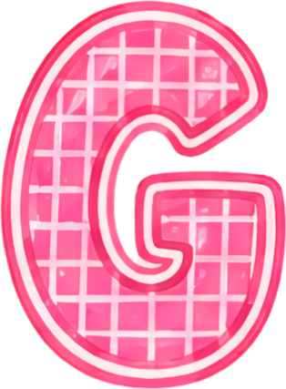 pink grid neon letter G glowing Geometric Patterns Patterns letters hand-drawn cartoon