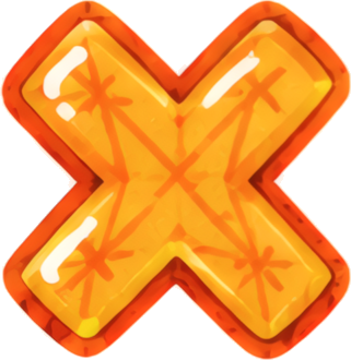 orange cross glowing 3D icon Art & Design multiply symbol