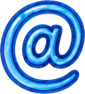 email symbol blue icon internet Art & Design