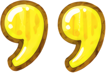 quotation marks golden icon punctuation decoration Art & Design symbol