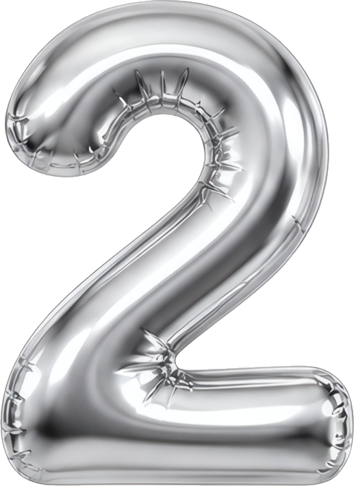 silver balloon number two metallic texture festive decoration celebration item Modern Design Patterns Patterns religious culture icon