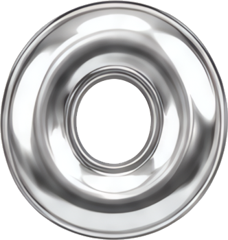 metal ring silver shiny circular reflective letters English letters balloon