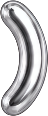 crescent-shaped silver metallic texture smooth surface curved form Modern Design Patterns Patterns