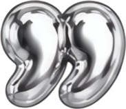 quotation marks closing quotation mark symbol silver balloon three-dimensional