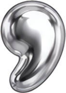 comma punctuation metallic silver reflective Modern Design Patterns Patterns