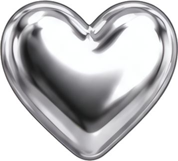 silver heart-shaped metallic glossy 3D Modern Design Patterns Patterns symbol balloon three-dimensional