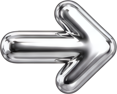 arrow metal glossy rightward icon Art & Design texture symbol silver balloon three-dimensional