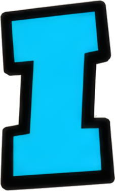 letter I blue bold graphic logo Letters English letters Super Mario Mario-style