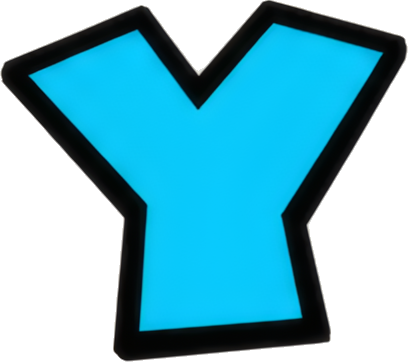 letter Y blue thick border graphic symbol uppercase Letters English letters Super Mario Mario-style