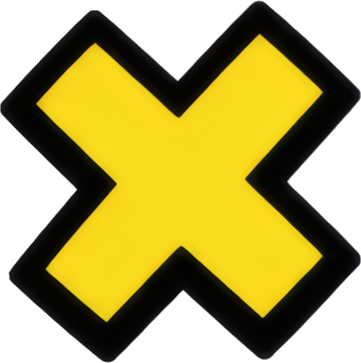 yellow cross warning error prohibition Safety Warning icon Symbol Super Mario Mario-style