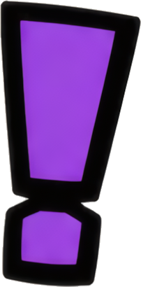 exclamation mark purple bold outline warning symbol graphic icon Symbol Super Mario Mario-style