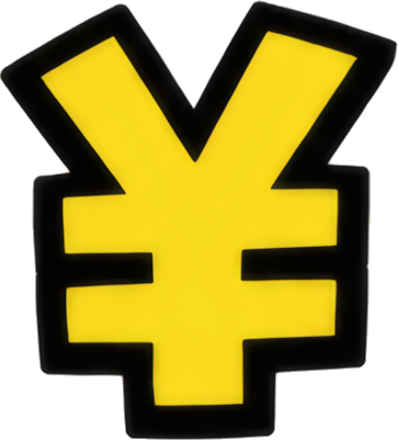 yen symbol currency sign yellow bold finance Currency Symbols Finance icon Symbol Super Mario Mario-style