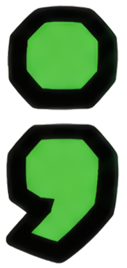 green semicolon symbol graphic pixel art Symbol Super Mario Mario-style