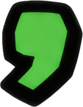 green comma symbol graphic icon Art & Design Symbol Super Mario Mario-style