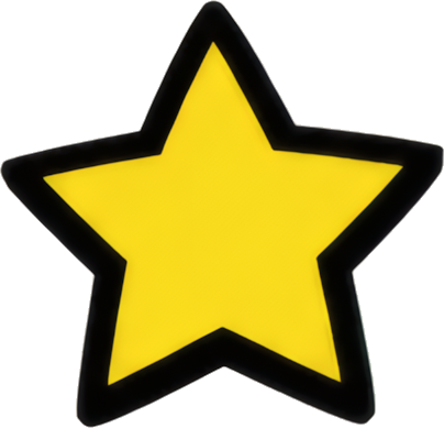 star yellow five-pointed icon graphic Art & Design Symbol Super Mario Mario-style