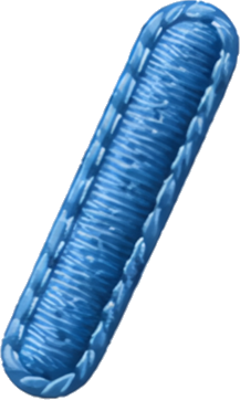 blue elongated textured glowing smooth embroidery fabric art symbol mathematical symbol /