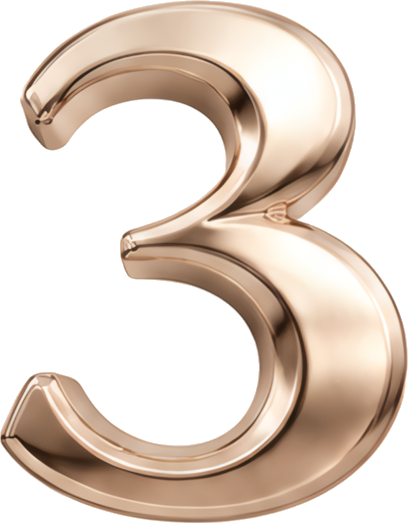number golden 3D metallic typography Modern Design Patterns Patterns rose gold metal three-dimensional digital 3