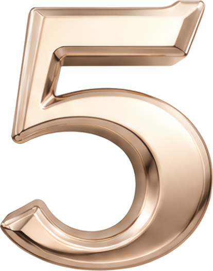 number five golden 3D metallic texture 3D rendering artistic font Modern Design Patterns Patterns Art & Design rose gold metal three-dimensional digital 5