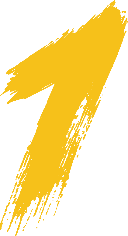 yellow number one hand-drawn style brushstroke texture abstract shape Numbers brush script style 1