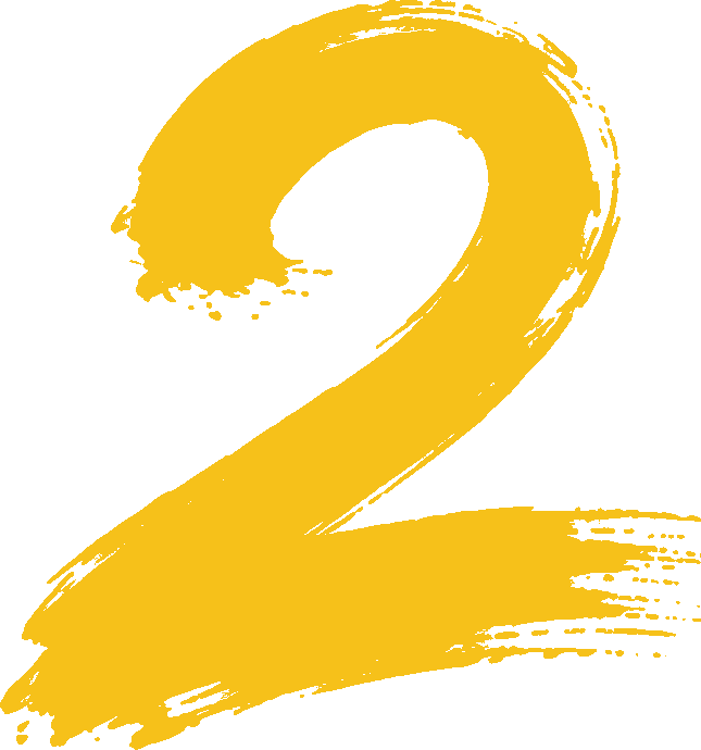 number yellow hand-drawn artistic font brushstroke Handcrafted Patterns Patterns Art & Design Numbers brush script style 2