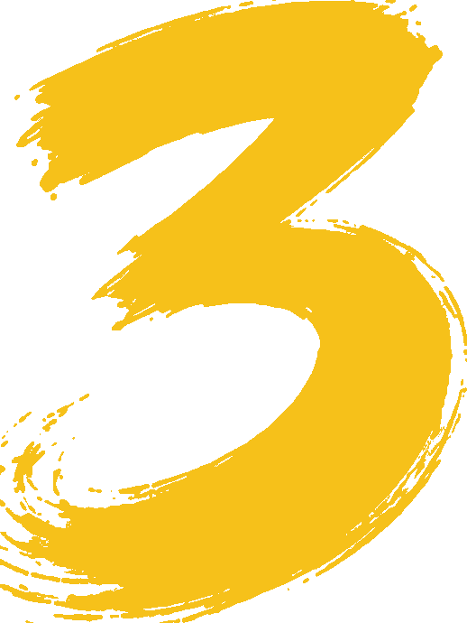 number yellow calligraphy art brushstroke Art & Design Numbers brush script style 3